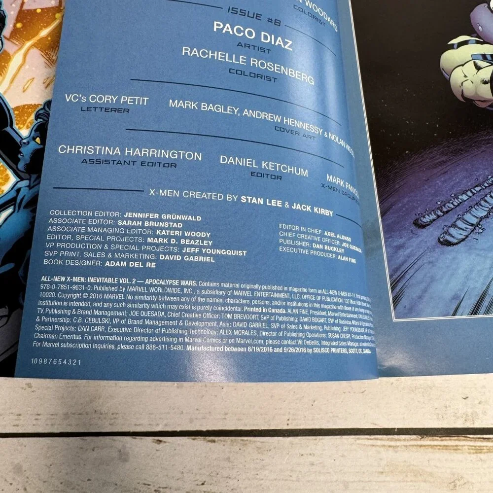 All-New X-Men: Apocalypse Wars Marvel Comics Graphic‎ Novel Trade Paperback
